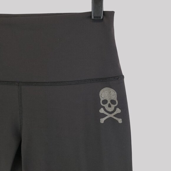 Lululemon Womens Black High-Waisted Leggings Skull Print Full-Length & Stretchy - Picture 3 of 9